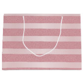 Elegante Rose Gold Glitzer Glamour Vorlage Moderne Große Geschenktüte (Vorderseite)