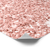 Elegante Rose Gold Glitzer Glitzern Hochzeitsempfa Poster (Ecke)