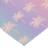 Elegante Rose Gold Glitzer Gradient Palm Muster Kurzer Tischläufer (Ecke)