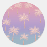 Elegante Rose Gold Glitzer Gradient Palm Muster