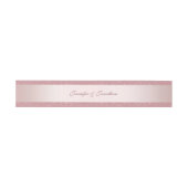 Elegante Rose Gold Glitzer Handwriting Script Name Einladungsbanderole (Flach)
