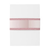 Elegante Rose Gold Glitzer Handwriting Script Name Einladungsbanderole (Rückseitenbeispiel)