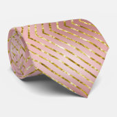 Elegante Rose Gold Glitzer Hochzeit Krawatte (Gerollt)