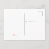 Elegante Rose Gold Glitzer Hochzeit Weiß Rett Datu Ankündigungspostkarte (Rückseite)