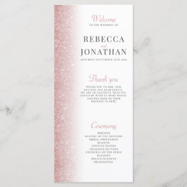 Elegante Rose Gold Glitzer Hochzeitskarte