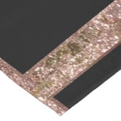 Elegante Rose Gold Glitzer Hochzeitsrunde Kurzer Tischläufer (Ecke)