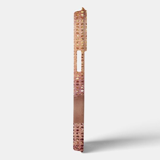Elegante Rose Gold Glitzer Jewels Burgundy Script Case-Mate iPhone Hülle (Rückseite / Rechts)