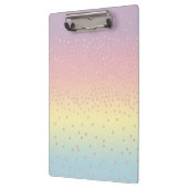 Elegante Rose Gold Glitzer Konfetti Dots Gradient Klemmbrett (Links)