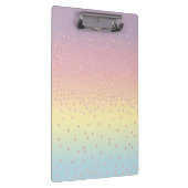 Elegante Rose Gold Glitzer Konfetti Dots Gradient Klemmbrett (Rechts)