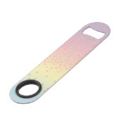 Elegante Rose Gold Glitzer Konfetti Dots Gradient Speed Flaschenöffner (Vorderseite Schrägansicht)