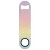 Elegante Rose Gold Glitzer Konfetti Dots Gradient Speed Flaschenöffner (Vorderseite)