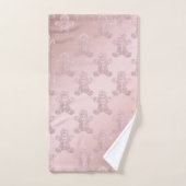 Elegante Rose Gold Glitzer Lebkuchen Menschenmuste Badhandtuch Set (Handtuch)