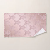 Elegante Rose Gold Glitzer Lebkuchen Menschenmuste Badhandtuch Set (Handtuch)