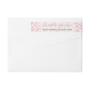 Elegante Rose Gold Glitzer Leopard Tierwerbung