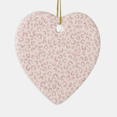 Elegante Rose Gold Glitzer Leopard Tierwerbung Keramik Ornament (Rechts)
