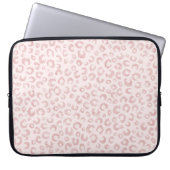 Elegante Rose Gold Glitzer Leopard Tierwerbung Laptopschutzhülle (Vorderseite)