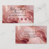 Elegante Rose Gold Glitzer Loyalität Karte (Vorne/Hinten)