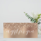 Elegante Rose Gold Glitzer Make-up & haar (Stehend Vorderseite)