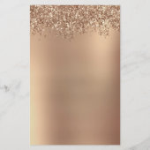 Elegante Rose Gold Glitzer Make-up & haar Flyer (Hinten)