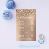 Elegante Rose Gold Glitzer Make-up & haar Flyer (Einzeln)