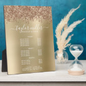 Elegante Rose Gold Glitzer Make-up & haar Fotoplatte (Seite)