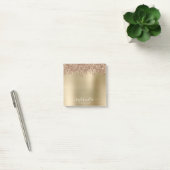 Elegante Rose Gold Glitzer Make-up & haar Post-it Klebezettel (Büro)
