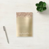 Elegante Rose Gold Glitzer Make-up & haar Post-it Klebezettel (Büro)