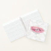 Elegante Rose Gold Glitzer Marmor Makeup Künstler Notizblock (Innenseite)