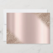 Elegante Rose Gold Glitzer Ombre Save the Date (Rückseite)