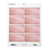 Elegante Rose Gold Glitzer Personalisierte Vorlage (Vorne)