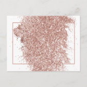 Elegante Rose Gold Glitzer Quinceañera Party Foto Einladungspostkarte (Rückseite)