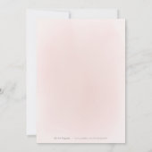 Elegante Rose Gold Glitzer Rosa Kleid Quinceañera Einladung (Rückseite)