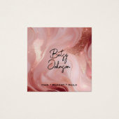 Elegante Rose Gold Glitzer Salon Business Card (Vorderseite)