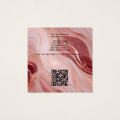 Elegante Rose Gold Glitzer Salon Business Card (Rückseite)