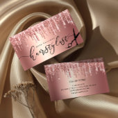Elegante Rose Gold Glitzer Schere Haarstylist squ Visitenkarte