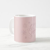 Elegante Rose Gold Glitzer Schnee und Schneeflocke Kaffeetasse (Vorderseite Links)