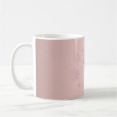 Elegante Rose Gold Glitzer Schnee und Schneeflocke Kaffeetasse (Links)