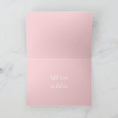 Elegante Rose Gold Glitzer Schnee und Schneeflocke Karte (Innenseite)