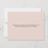 Elegante Rose Gold Glitzer Script Goldenes Herz Dankeskarte (Rückseite)