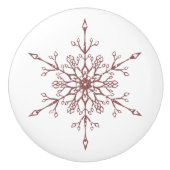 Elegante Rose Gold Glitzer Snowflake Weihnachten Keramikknauf (Vorderseite)