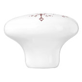 Elegante Rose Gold Glitzer Snowflake Weihnachten Keramikknauf (Seitenansicht)