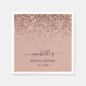 Elegante Rose Gold Glitzer Sparkle Serviette (Vorderseite)