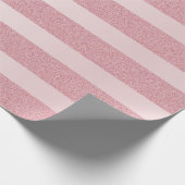 Elegante Rose Gold Glitzer Template Metallic Look Geschenkpapier (Ecke)