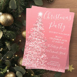 Elegante Rose Gold Glitzer Tree Party Einladung<br><div class="desc">Elegante Weihnachten/Hochzeit/Abendessen Party Einladung mit glitzerndem Weihnachtsbaum. Beeindrucken Sie Ihre Freunde mit diesem raffinierten und eleganten Einladungs-Design. Vollständig anpassbar!</div>