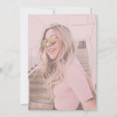 Elegante Rose Gold Glitzer Tropfen 16 . Geburtstag Einladung (Rückseite)