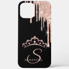 Elegante Rose Gold Glitzer Tropfen Case-Mate iPhone Hülle