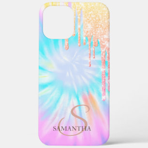 Elegante Rose Gold Glitzer Tropfen Gefärbte Krawat Case-Mate iPhone Hülle