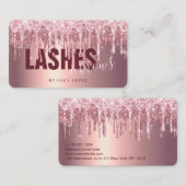 Elegante Rose Gold Glitzer Tropfen Schnürsenkel &  Visitenkarte (Vorne/Hinten)