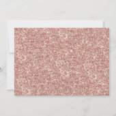 Elegante Rose Gold Glitzer Typografie 80. Geburtst Einladung (Rückseite)