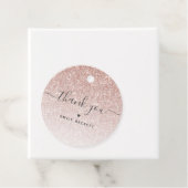 Elegante Rose Gold Glitzer Vielen Dank Geschenkanhänger (Beispiel)